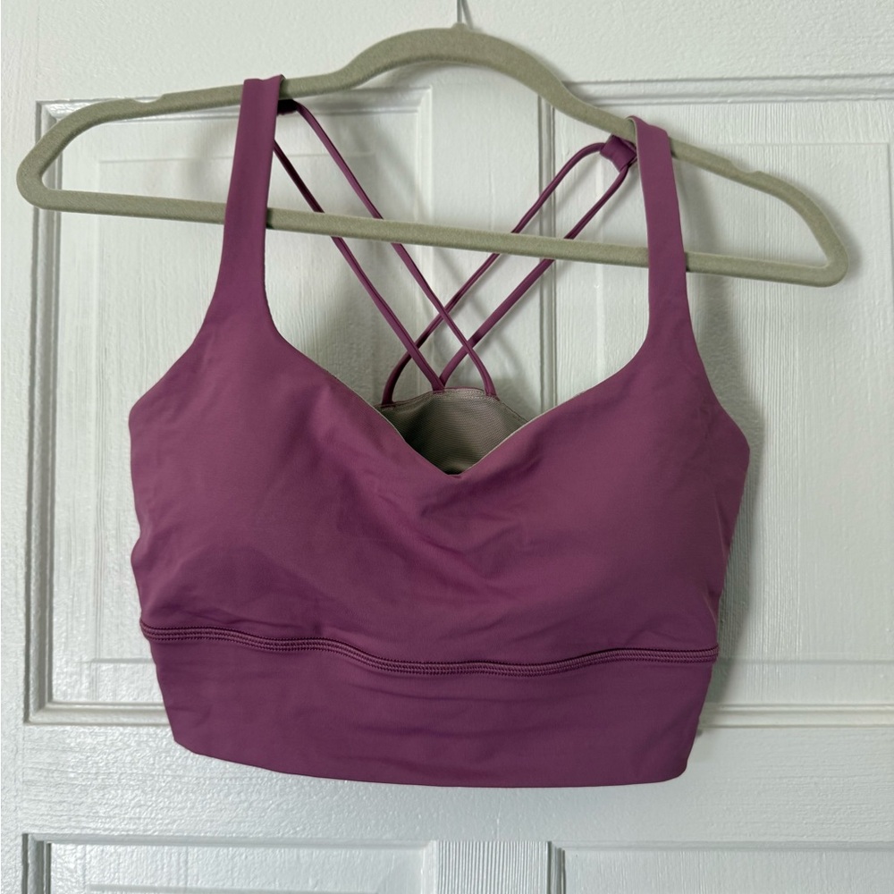 Lululemon Women's Purple Strappy Bralette - size 10